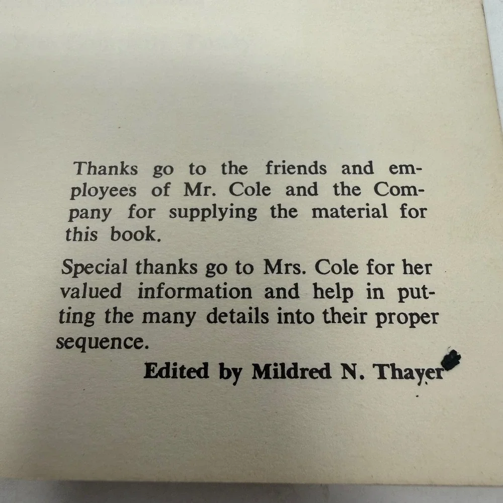 Allie Cole The Man That Maine Made Book Mildred N Thayer Maine History Biography
